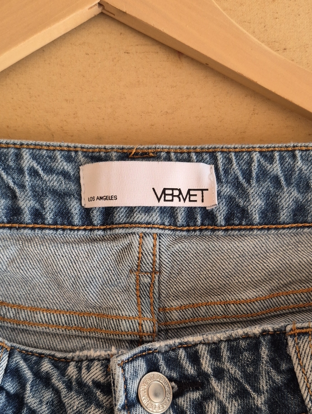 VERVET Low-Rise Baggy Wide Leg Jeans in Blue Waist 28 - Picture 3 of 6